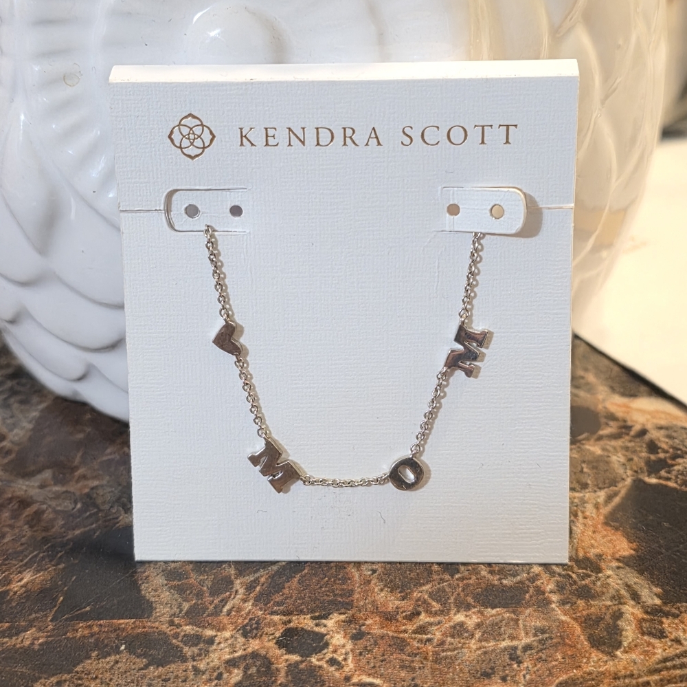 Kendra Scott Silver Mom Necklace